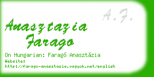 anasztazia farago business card